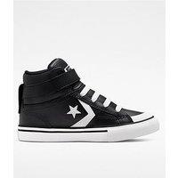 Converse Kids Pro Blaze Strap Leather Hi Top Trainers - Black/White