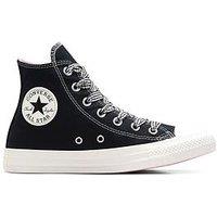 Converse Womens Chuck Taylor All Star Canvas Hi Top - Black/Pink/White