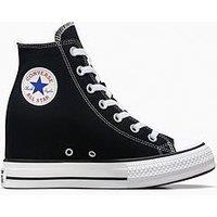Converse Women'S Chuck Taylor All Star Classic Wedge Platform High Tops - Black