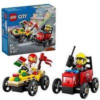 Lego City Pizza Vs. Fire Truck Race Car Pack 60458