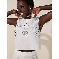 V By Very Studded Blouse Co-Ord - White