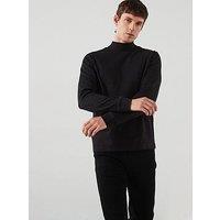 Mango Luton Long Sleeved High Neck T-Shirt - Black