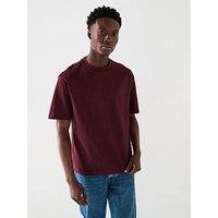 Mango Anouk Short Sleeved Heavyweight T-Shirt - Dark Red