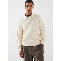 Mango Bola Long Sleeved Collared Polo Neck Sweatshirt - Cream