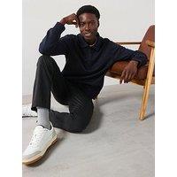 Mango Bola Long Sleeved Collared Polo Neck Sweatshirt - Navy