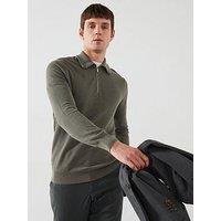 Mango Tenp Smart Long Sleeved Smart Knitted Jumper - Khaki