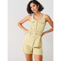 V By Very Utility Waistcoat - Green