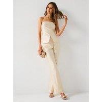 V By Very Metallic Kick Flare Trouser