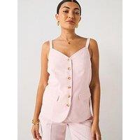 V By Very Scoop Waistcoat - Pink