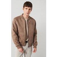 Mango Anil Smart Fit Bomber Jacket - Brown