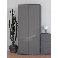 Very Home Layton Gloss 2 Door Wardrobe - Grey - Fsc Certified