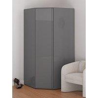 Very Home Layton Gloss Corner Wardrobe - Grey - Fsc Certified