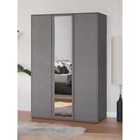 Very Home Layton Gloss 3 Door Mirrored Wardrobe - Grey - Fsc Certified