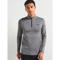 Puma Mens Golf Icon 20 1/4 Zip -Grey - Slate Sky