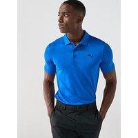 Puma Mens Golf Icon Heather Polo 2.0 - Blue