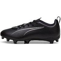 Puma Junior Ultra 5 Play Firm Ground Football Boots- Black
