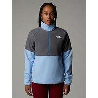 The North Face Women'S Glacier Heavyweight 1/2 Zip Jacket - Grey/Light Blue