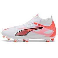 Puma Mens Ultra 5+ Match Laceless Firm Ground Football Boots -White