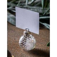 Gallery Feather Bauble Name Card Holder (Set Of 6)