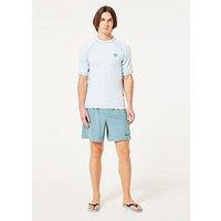 Oakley Mens Coral Short Sleeve Rashguard - Light Blue