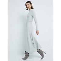 River Island Cosy Cut About Dress - Grey