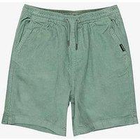Quiksilver Boys Taxer Cord Elastic Waist Shorts - Green