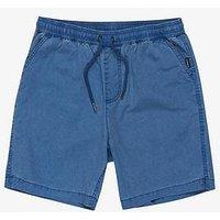 Quiksilver Boys Taxer Fixed Waist Plain Front Shorts - Blue