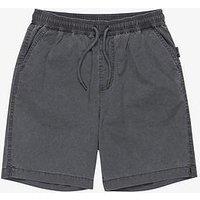 Quiksilver Boys Taxer Fixed Waist Plain Front Shorts - Black