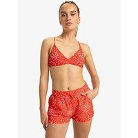 Roxy Womens Wave Printed 2 Inch Boardshorts - Red