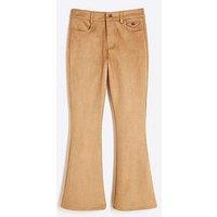 River Island Girls Suedette Flared Trousers - Brown