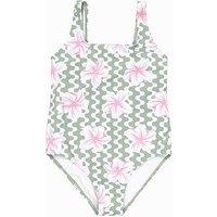 Roxy Girls Party Waves One Piece Swimsuit - Green