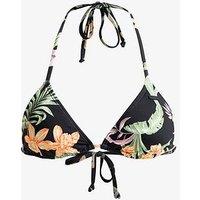 Roxy Womens Beach Classics Tiki Triangle Separate Top Swimsuit - Black