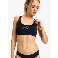 Roxy Womens Active Bralette Tank Separate Top Swimsuit - Black