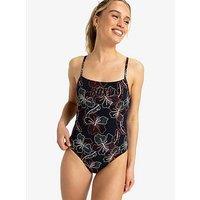 Roxy Womens Roxy Active Basic One Piece Swimsuit - Black