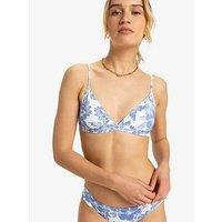 Roxy Womens Beach Classics Fixed Triangle Separate Top Swimsuit - White