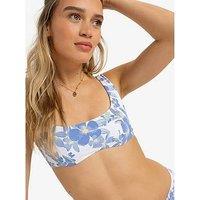 Roxy Womens Beach Classics Under-Wired Bra Bralette Separate Top Swimsuit - White