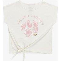 Roxy Girls Pura Playa Short Sleeve Top - White