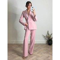 Style Cheat Flared Leg Trouser - Pink