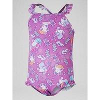 Speedo Girl'S Frill 1 Piece Swimsuit - Pink