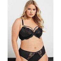 Yours Curve Alex Exposed Wire Padded Bra - Black