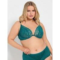 Yours Curve Darcey Lace Underwired Plunge Bra