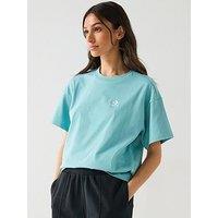 Converse Womens Star Chevron Oversized Tee - Blue