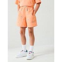 Polo Ralph Lauren Boys Traveller All Over Pony Swim Shorts - Orange