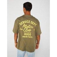 Hugo Blue Nampie Motor Club Back Graphic Loose Fit T-Shirt - Green