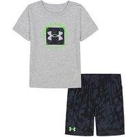 Under Armour Kids Boys Printed T-Shirt And Short Set - Mod Gray Heather