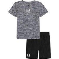 Under Armour Kids Boys Twist Woven T-Shirt And Short Set - Castle Rock / Mod Gray