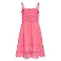 Only Kids Girls Smocked Strappy Dress - Camelia Rose