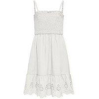 Only Kids Girls Smocked Strappy Dress - Cloud Dancer