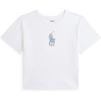 Polo Ralph Lauren Girls Large Pony Short Sleeve T-Shirt - White
