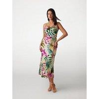 Guess New Akilina Satin Slip Midi Dress - Green
